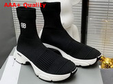 Balenciaga Speed 30 Sneaker in Black Recycled Knit Replica