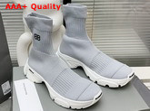 Balenciaga Speed 30 Sneaker in Gray Recycled Knit Replica