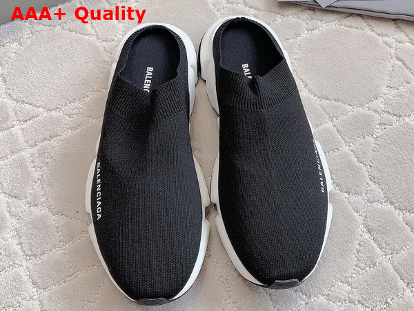 Balenciaga Speed Mule in Black Recycled Knit Replica