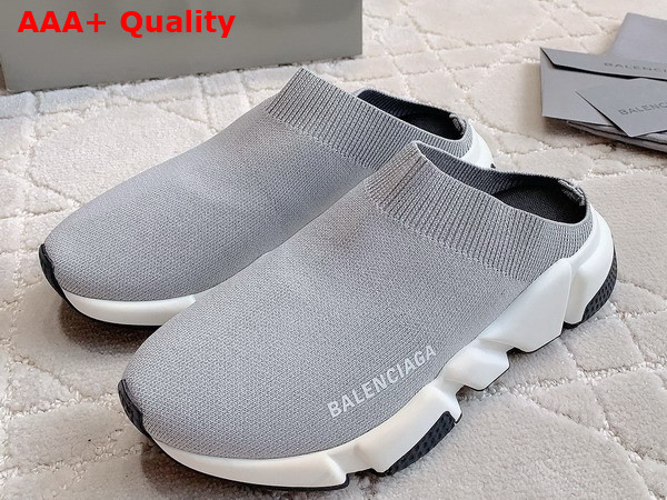 Balenciaga Speed Mule in Grey Recycled Knit Replica