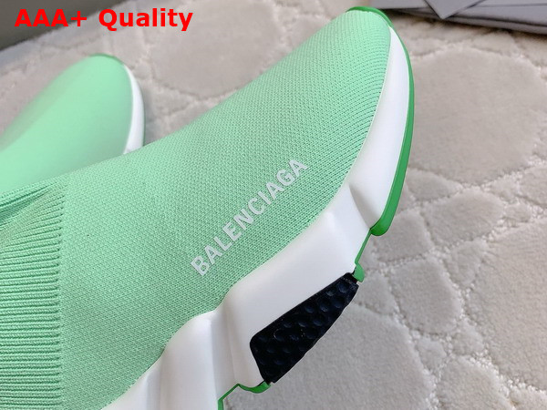 Balenciaga Speed Mule in Light Green Recycled Knit Replica