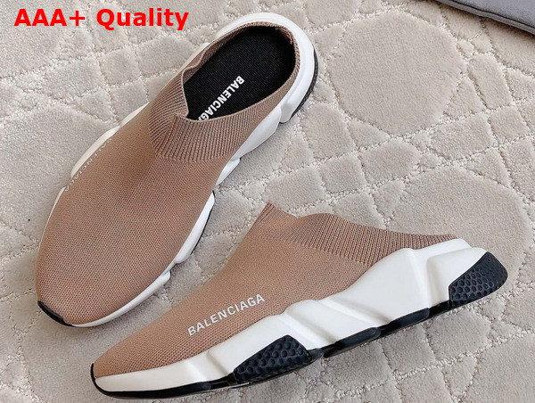 Balenciaga Speed Mule in Nude Recycled Knit Replica