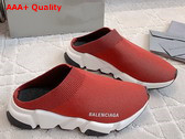 Balenciaga Speed Mule in Red Recycled Knit Replica