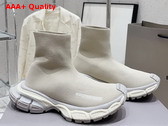 Balenciaga Speed Recycled Knit Sneaker in Beige Replica