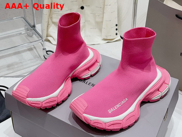 Balenciaga Speed Recycled Knit Sneaker in Light Pink Replica