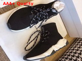 Balenciaga Speed Trainers in Black Stretch Textured Knit Replica
