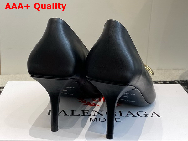 Balenciaga Square Knife BB 80mm Pump in Black Calfskin Replica