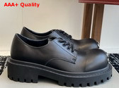 Balenciaga Stomper Derby in Black Soft Bullskin Replica