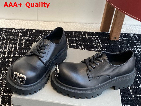 Balenciaga Stomper Derby in Black Soft Bullskin Replica