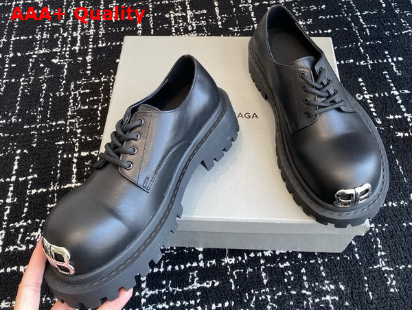 Balenciaga Stomper Derby in Black Soft Bullskin Replica