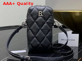 Balenciaga Touch Rectangle Bag in Black Quilted Nappa Calfskin Replica