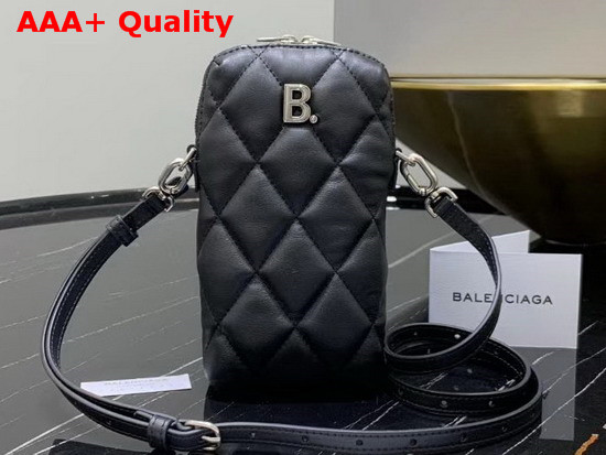 Balenciaga Touch Rectangle Bag in Black Quilted Nappa Calfskin Replica