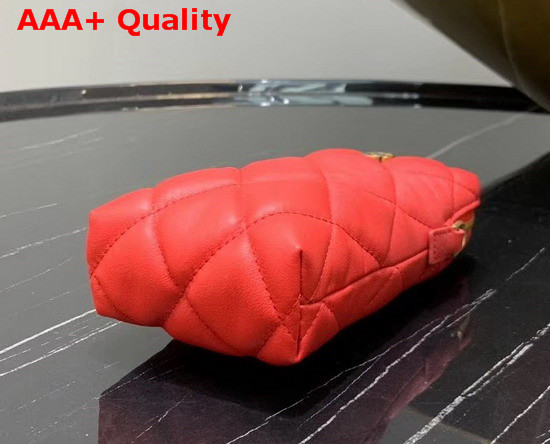 Balenciaga Touch Rectangle Bag in Red Quilted Nappa Calfskin Replica