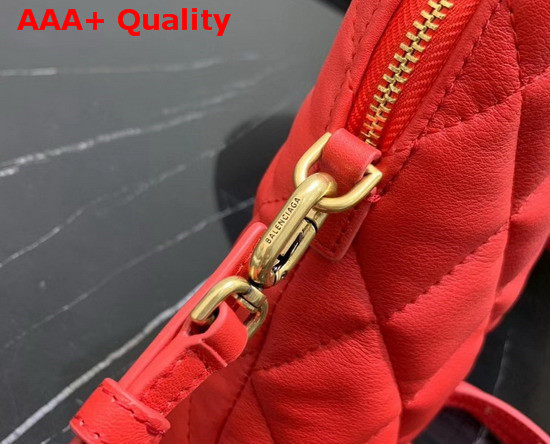 Balenciaga Touch Rectangle Bag in Red Quilted Nappa Calfskin Replica