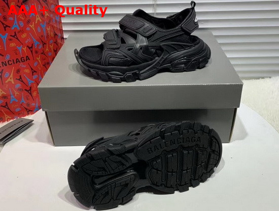 Balenciaga Track Sandal in Black Neoprene and Rubber Replica