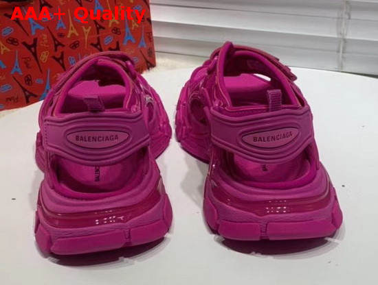 Balenciaga Track Sandal in Pink Neoprene and Rubber Replica