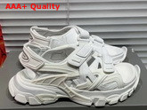 Balenciaga Track Sandal in White Neoprene and Rubber Replica