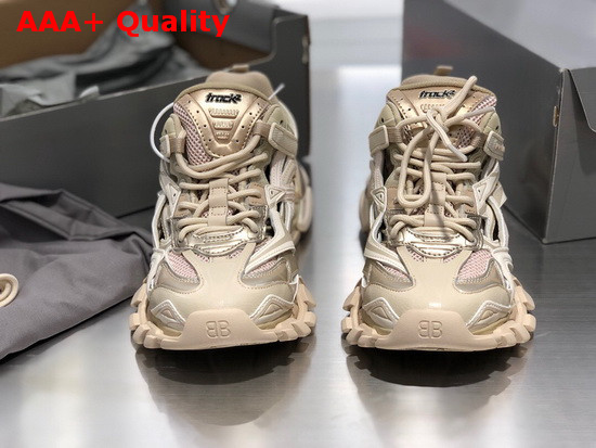 Balenciaga Track2 Sneaker in Beige Neoprene and Rubber Replica