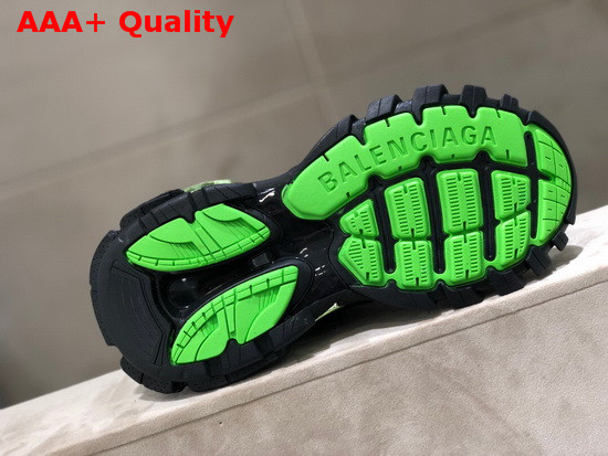 Balenciaga Track2 Sneaker in Black and Green Neoprene and Rubber Replica