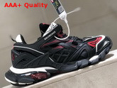 Balenciaga Track2 Sneaker in Black and Red Neoprene and Rubber Replica