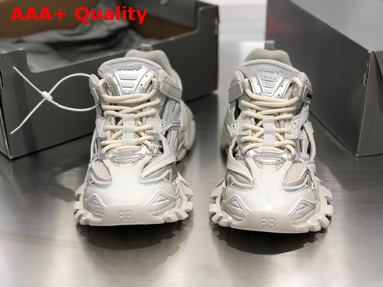 Balenciaga Track2 Sneaker in Grey and Beige Neoprene and Rubber Replica