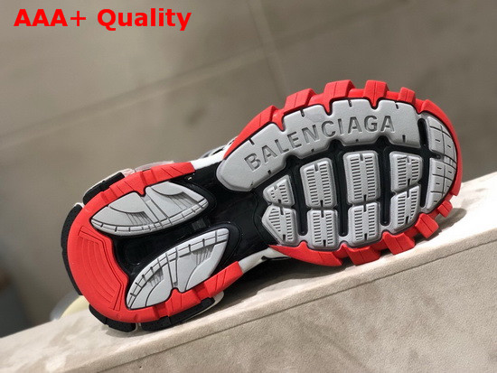 Balenciaga Track2 Sneaker in Grey and Orange Neoprene and Rubber Replica