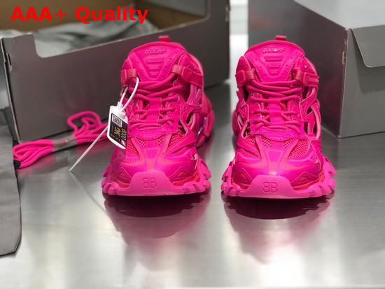 Balenciaga Track2 Sneaker in Rose Neoprene and Rubber Replica