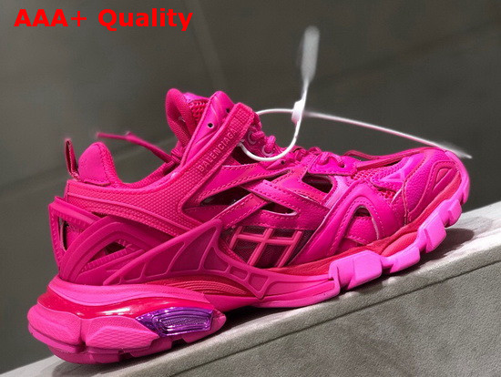 Balenciaga Track2 Sneaker in Rose Neoprene and Rubber Replica
