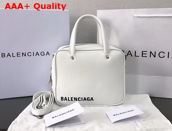 Balenciaga Triangle Square XS White Calfskin Replica