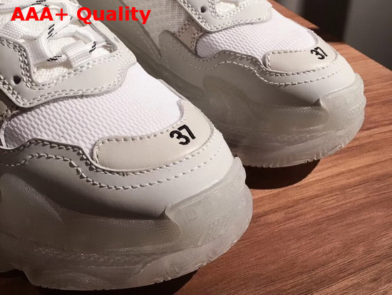 Balenciaga Triple S Clear Sole Trainers in White Replica