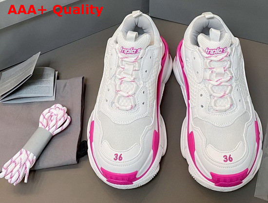 Balenciaga Triple S Sneaker Fluo Pink White Replica