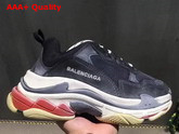 Balenciaga Triple S Trainer in Black Oversize Multimaterial Sneakers with Quilted Effect Replica