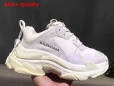 Balenciaga Triple S Trainer in White Oversize Multimaterial Sneakers with Quilted Effect Replica