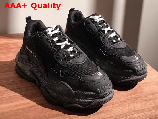 Balenciaga Triple S Trainers in Black Replica