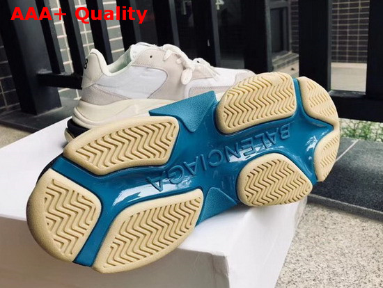 Balenciaga Triple S Trainers with Quilted Effect in Beige Replica