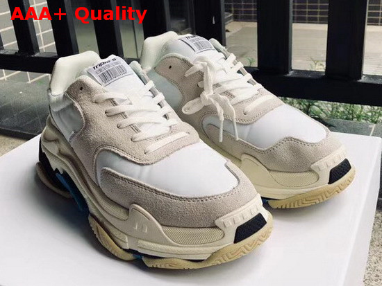 Balenciaga Triple S Trainers with Quilted Effect in Beige Replica