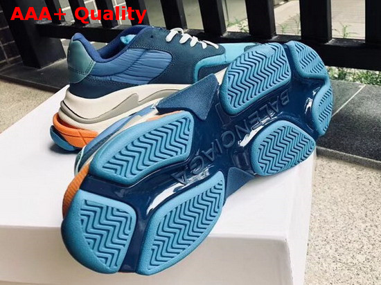 Balenciaga Triple S Trainers with Quilted Effect in Blue Replica