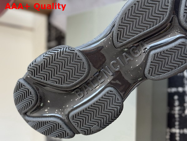 Balenciaga Triple S2 Sneaker in Black and Dark Grey Polyurethane and Polyester Replica