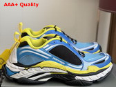 Balenciaga Triple S2 Sneaker in Blue White and Yellow Polyurethane and Polyester Replica