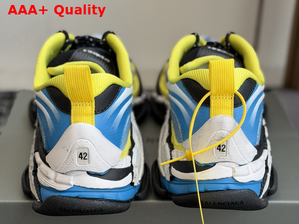 Balenciaga Triple S2 Sneaker in Blue White and Yellow Polyurethane and Polyester Replica
