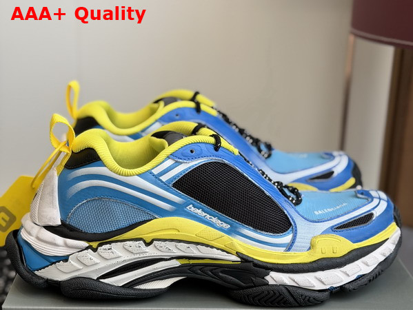 Balenciaga Triple S2 Sneaker in Blue White and Yellow Polyurethane and Polyester Replica