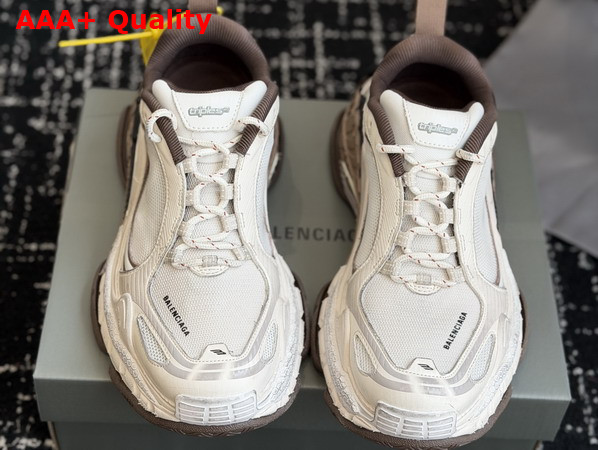 Balenciaga Triple S2 Sneaker in Brown and Beige Polyurethane and Polyester Replica