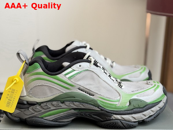 Balenciaga Triple S2 Sneaker in Grey and Green Polyurethane and Polyester Replica