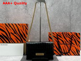 Balenciaga Triplet Small Bag in Black Extra Supple Shiny Crocodile Embossed Calfskin Aged Gold Hardware Replica