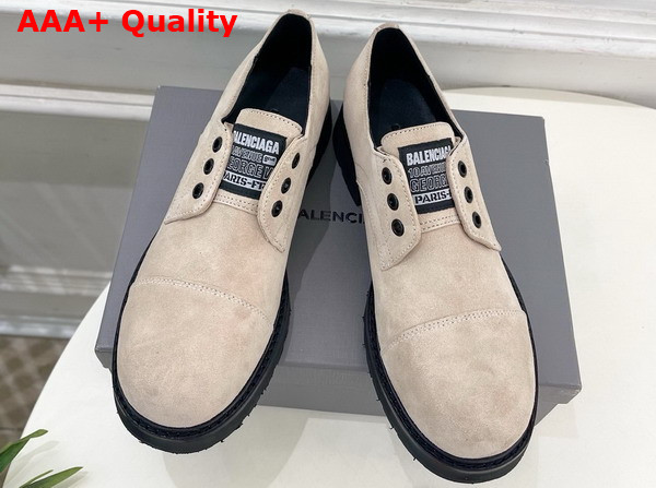 Balenciaga Truck Derby in Beige Split Calfskin Replica