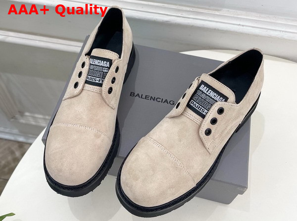 Balenciaga Truck Derby in Beige Split Calfskin Replica