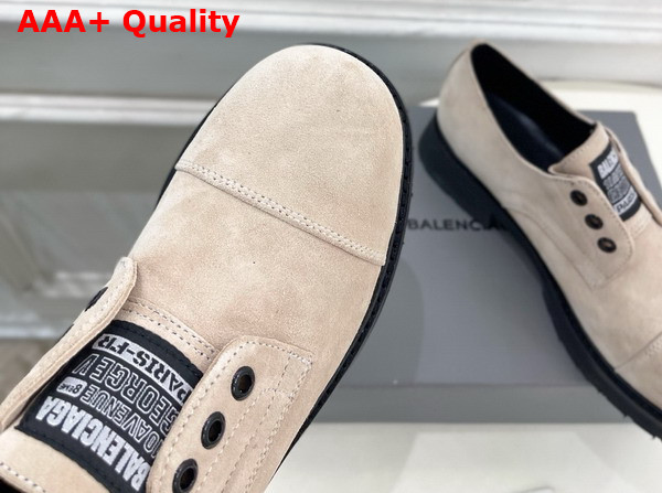 Balenciaga Truck Derby in Beige Split Calfskin Replica
