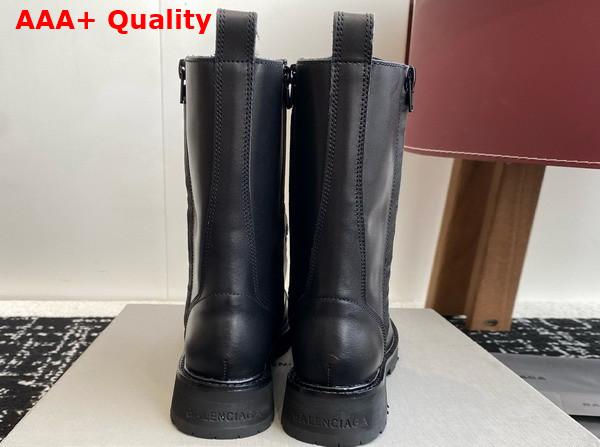 Balenciaga Truck Lace Up Boot in Black Soft Bullskin Replica