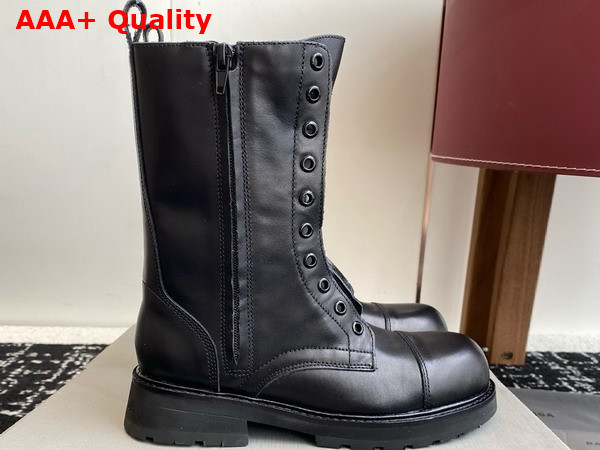 Balenciaga Truck Lace Up Boot in Black Soft Bullskin Replica