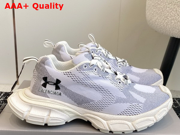 Balenciaga Under Armour 3XL Knit Sneaker in White and Black Polyester Replica